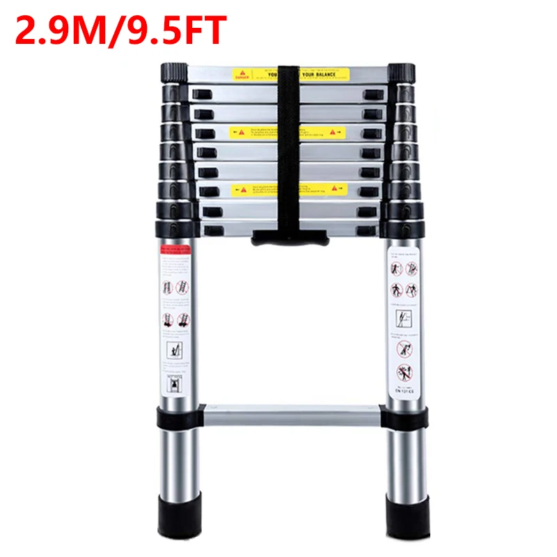 Folding Ladder Extension Telescopic Ladder Apartment Aluminum Portable Foldable Extension Folding Ladder Foldable