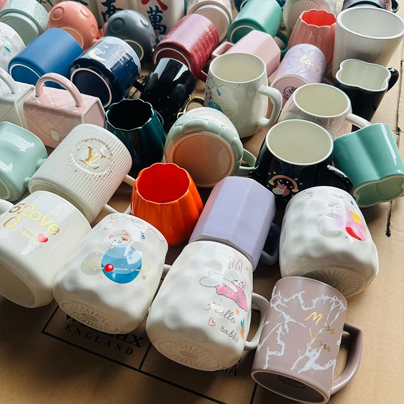 Wholesale Bulk Hot Chocolate Cup Diy Handpaint Ceramic Coffee Mug Cost Effective Bulk Tea Cups Cheap Bulk Ceramic Mugs