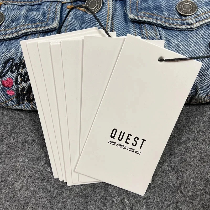 Hang Tag Garment Tee Shirt Clothing Brand Logo Paper Factory Custom Luxury Greeting Card Wedding Paper and Cardboard Printing