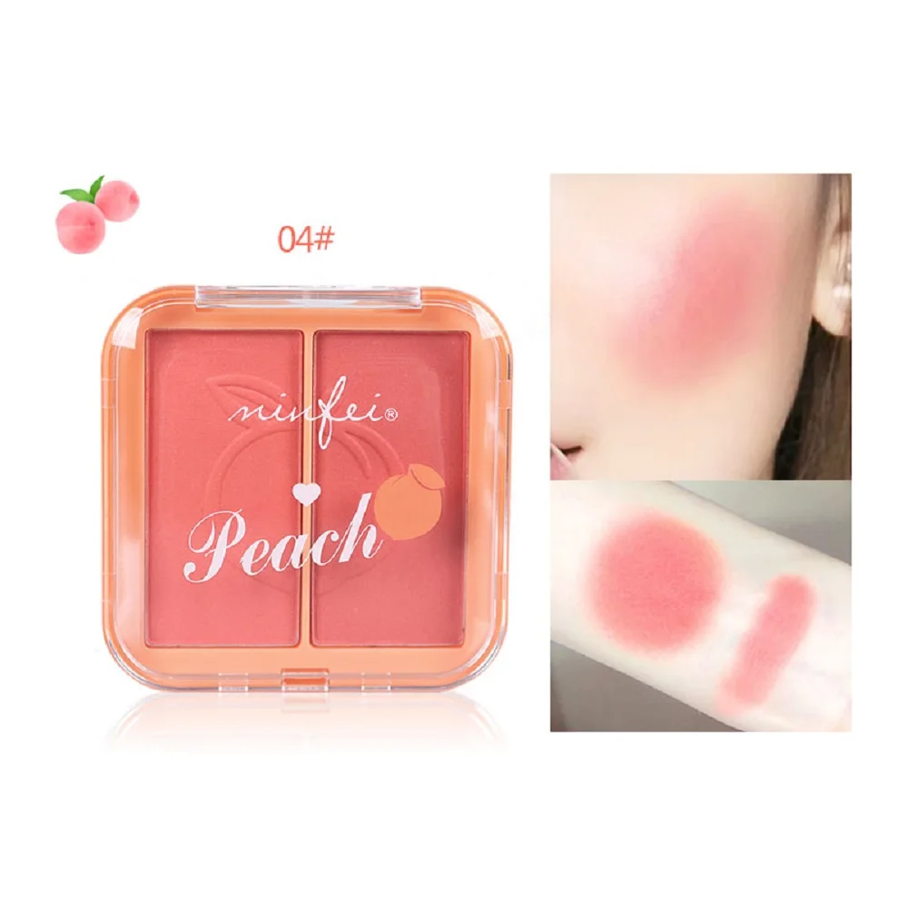 
Peach Natural Double Color Cheek is Red Improve Color of Skin Exquisite Rouge Mood Blush Plate Makeup Cosmetics Waterproof 