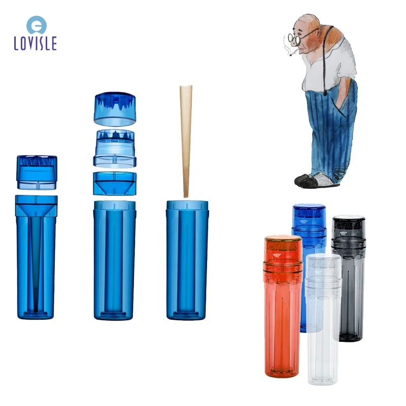 
Lovisle Tech 2021 New Products Plastic Pre-rolled Weed Grinders Rolling Machine With Pre-rolled Storage Cone 
