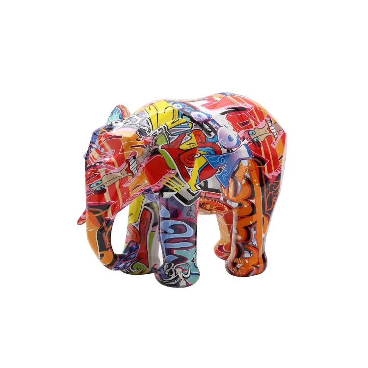 Nordic Graffiti Gorilla Resin Sculptures Colorful Painted Statues Resin Home Ornaments  Figurine For Office Living Room Decor