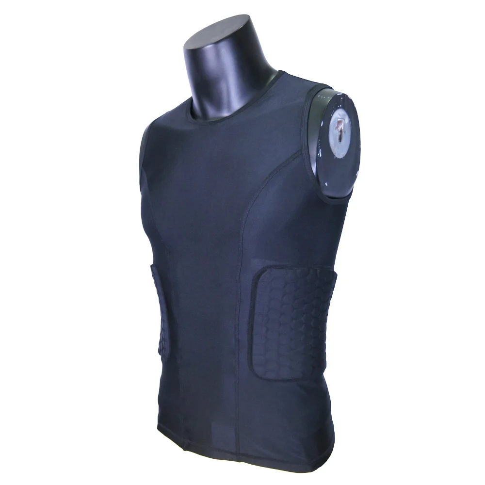  black padded basketball practice compression