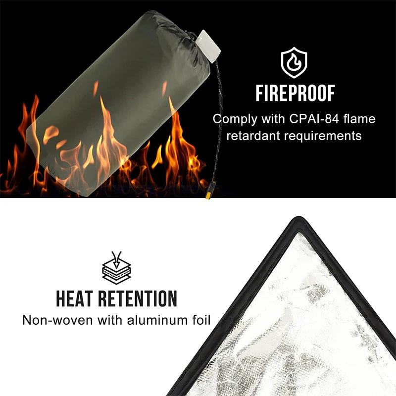 Reusable Lightweight Waterproof Non-Woven Survival Emergency Shelter Tent With Zipper