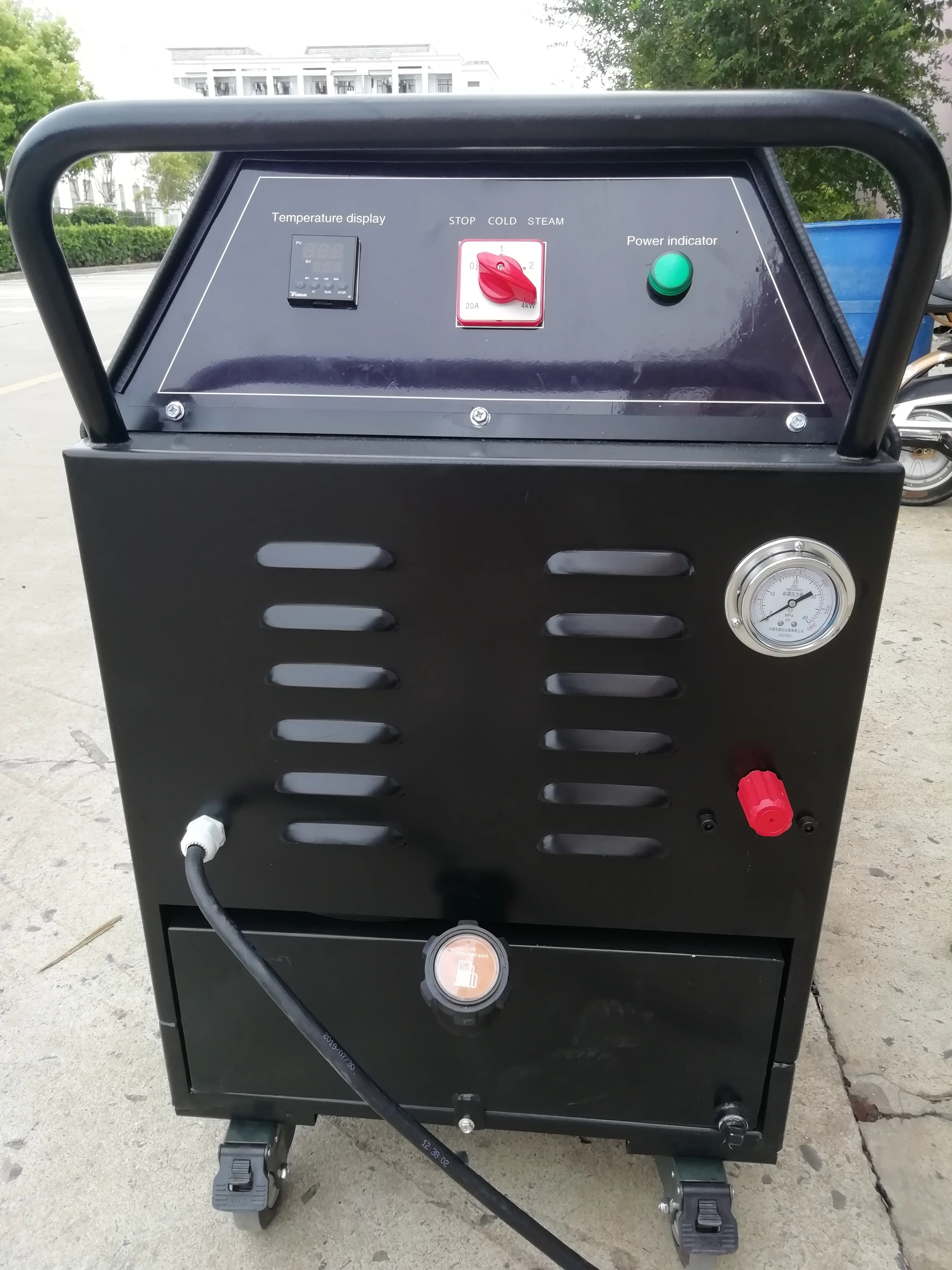 GMF1.75/9 diesel heating electricity driven gasoline steam hot water high pressure car washer for sale