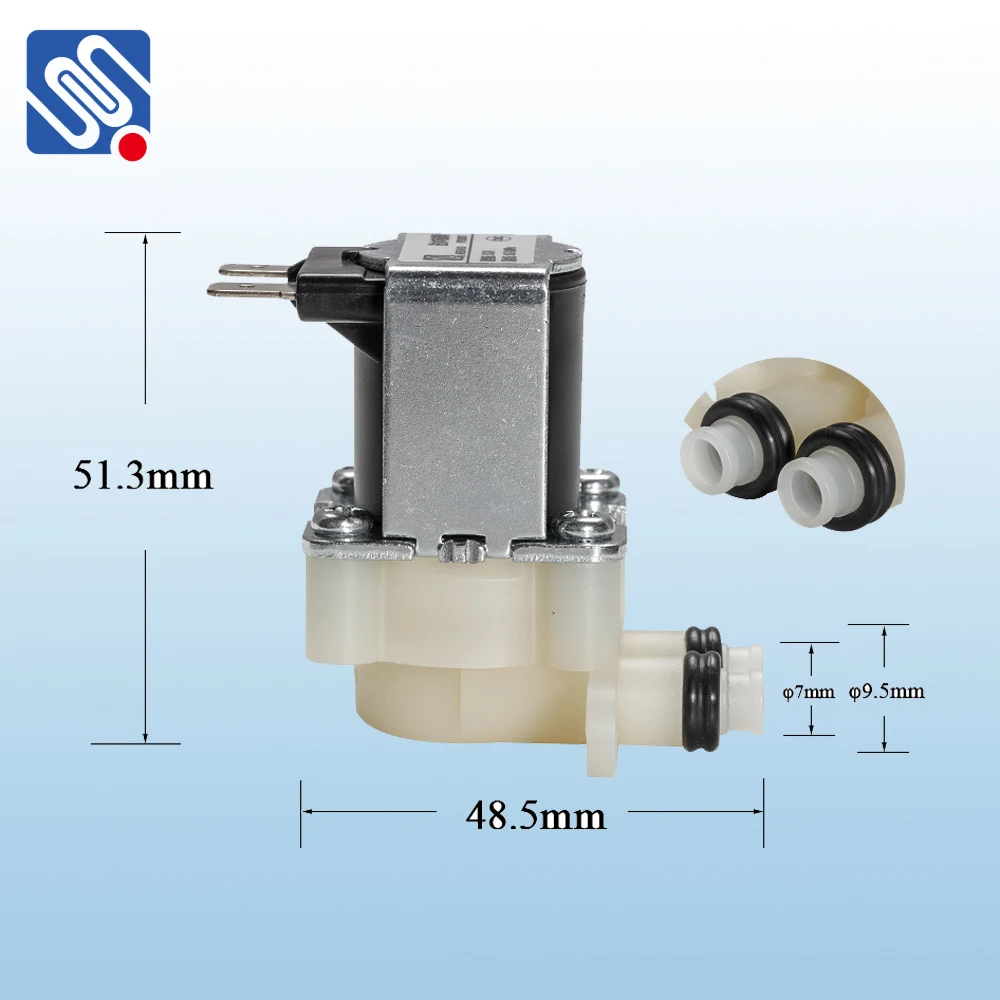 Meishuo FPD180D7 DC12V 24V 7mm plastic solenoid valve One Way Normally Closed water inlet valve For RO Water System