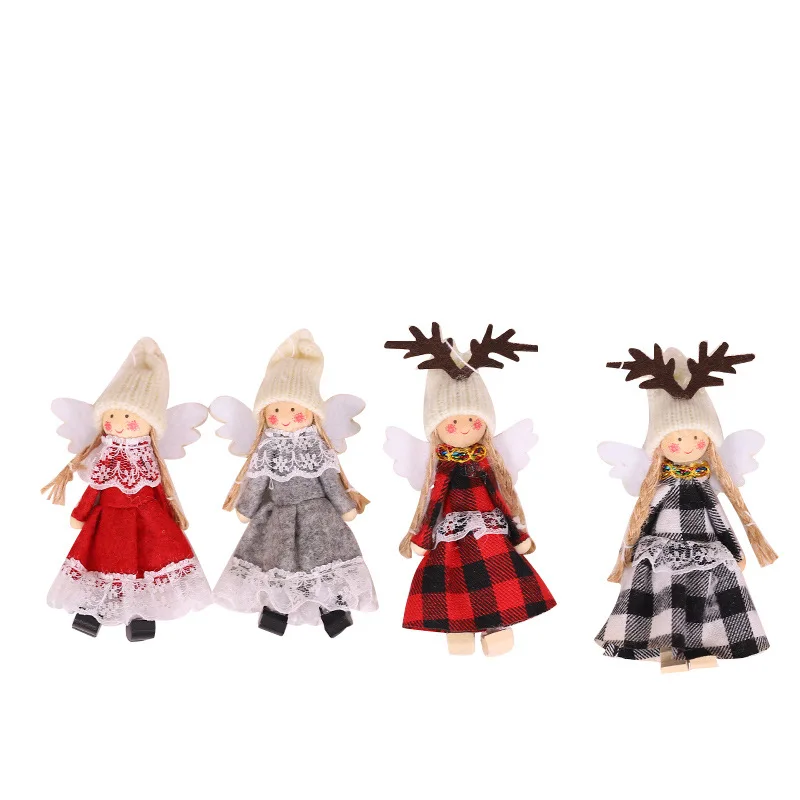 New Christmas Decorations Wings Angel Pendant Fashion Creative Christmas Tree Pendant Fabric Doll