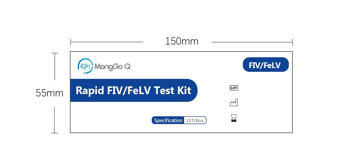 Ветеринар простая в эксплуатации фелина FIV/FeLV Ab Cat набор для быстрого тестирования кошек/быстрое тестирование кошек