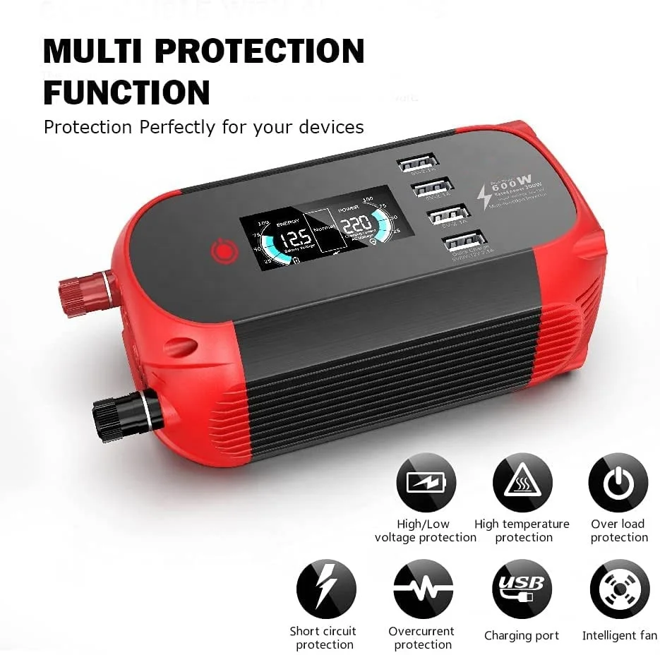 New Generation Of 12v-500w Intelligent Multi-function Modified Sine Wave Inverter Solar Inverter Car Home Inverters Converters