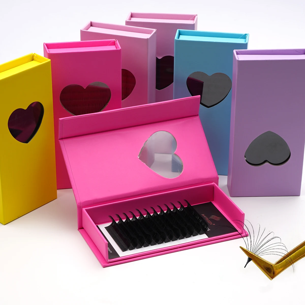 Supplies Velvet Silk Russian Individual Korean Pbt Lash Extension Trays Private Label Korean Lash Extension Supplies