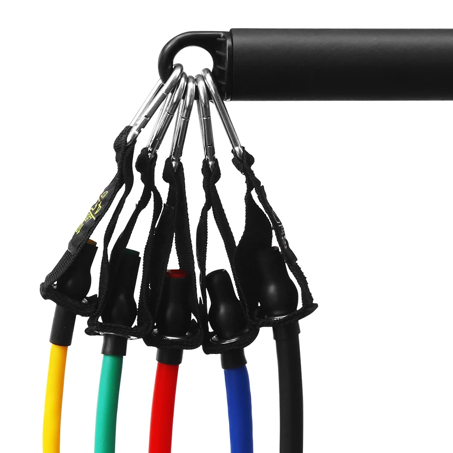 High Quality Gym  Exercise Workout Fitness Kits 11Pcs Latex Resistance Band Bands Set