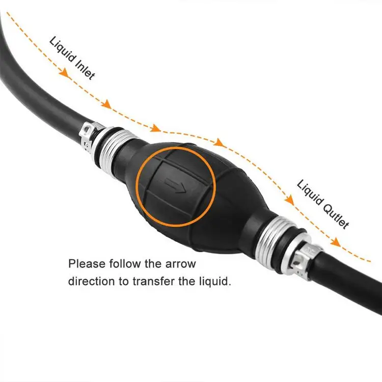 
Hand Siphon Pump Gas Siphon Pump Manual Liquids Transfer Pump Kit for Gasoline Oil 