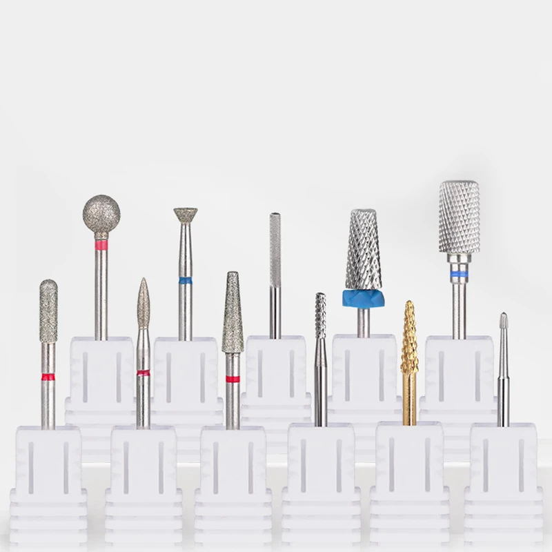 Professional Nail Tools Tungsten Steel Nail Polish Head Pre-treatment Russian Polishers Grinding Heads Dead Skin Removal Kit