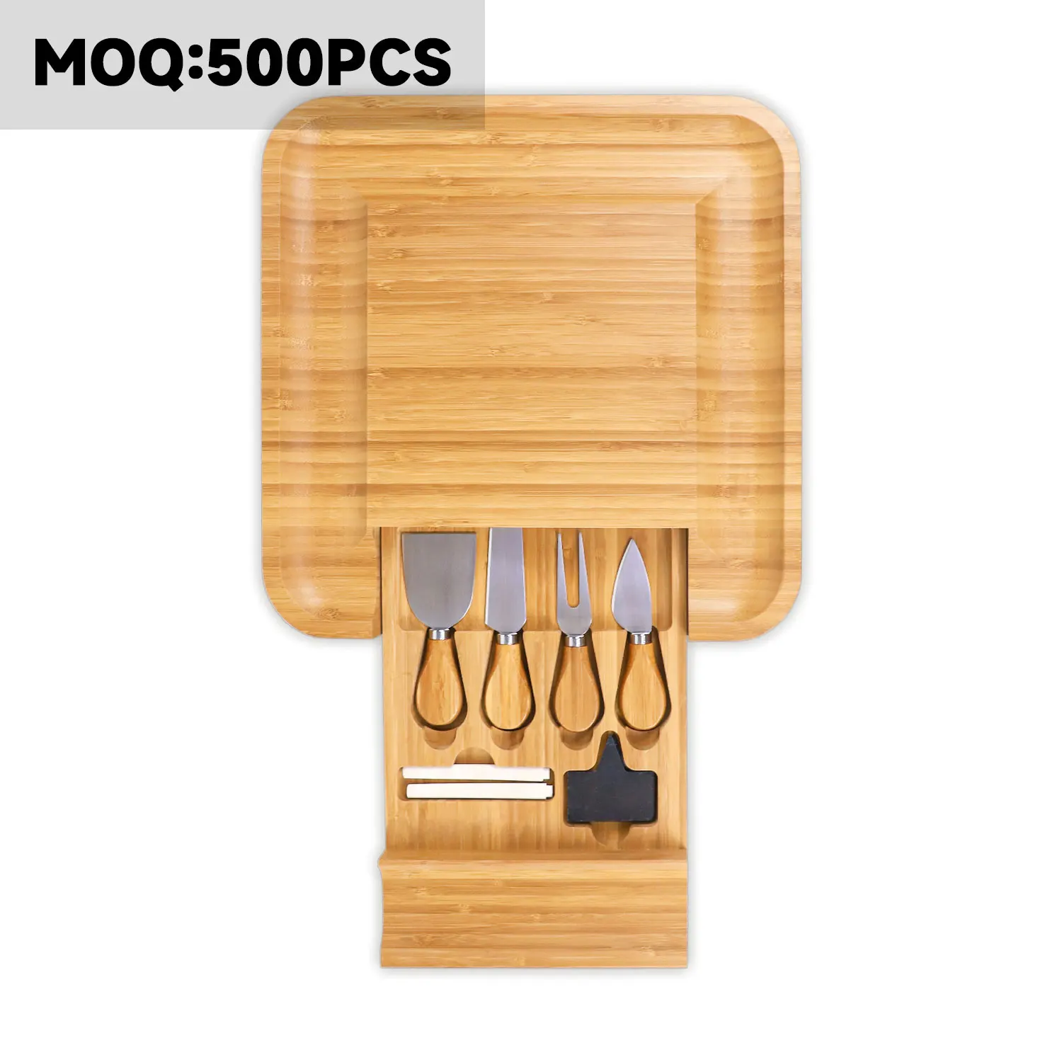 GL Bamboo Charcuterie Board сырное блюдо бамбуковая сырная доска со встроенным набором ножей и съемными