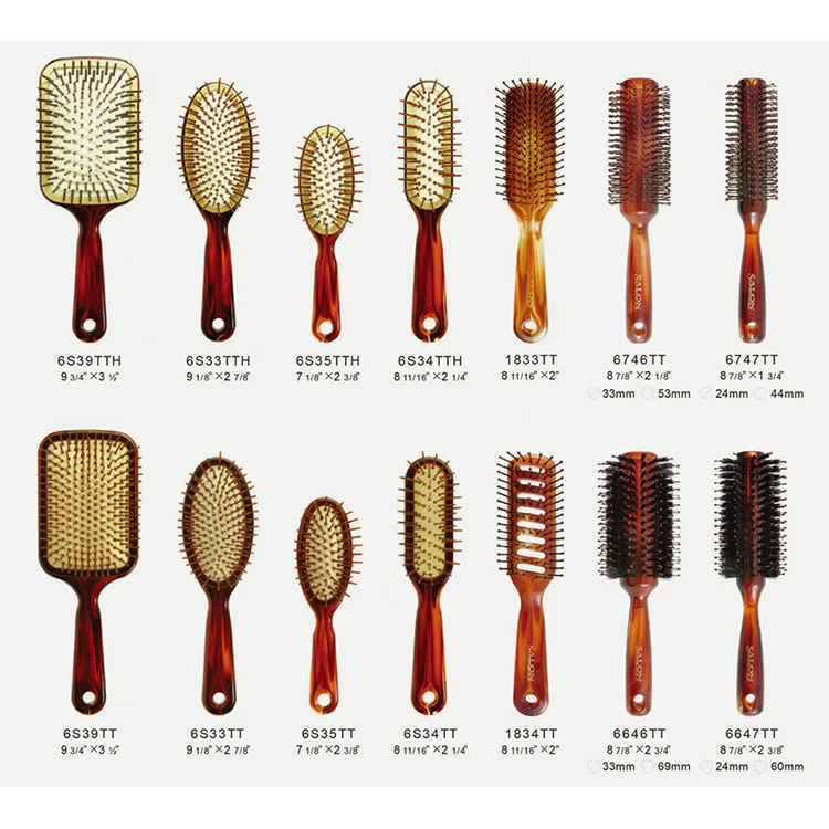 Custom Round Curly Hair Comb Hairdressing Comb Detangling Brush For Men And Women