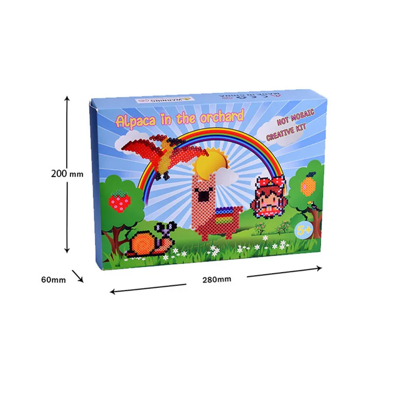 2024 Factory Custom 10000PCS Iron Fuse Hama Beads Non-Toxic Kid Toys DIY Ironing Perler Fuse Beads Kit with Gift Box