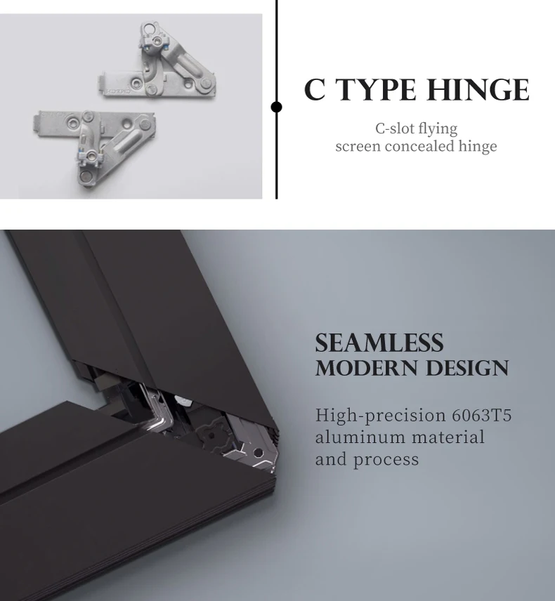 aluminum alloy windows double triple glazed thermal break aluminum window frame water proof