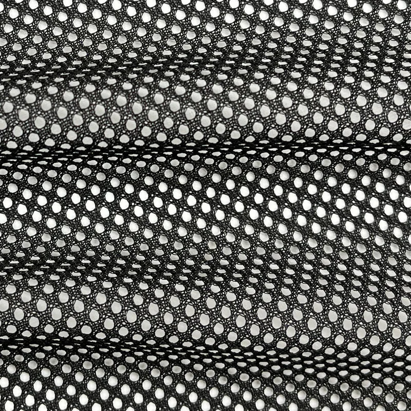 Soft 65GSM Plain Dyed tricot net fabric warp knit white black 100%Polyester tulle mesh Fabric For bag and lining