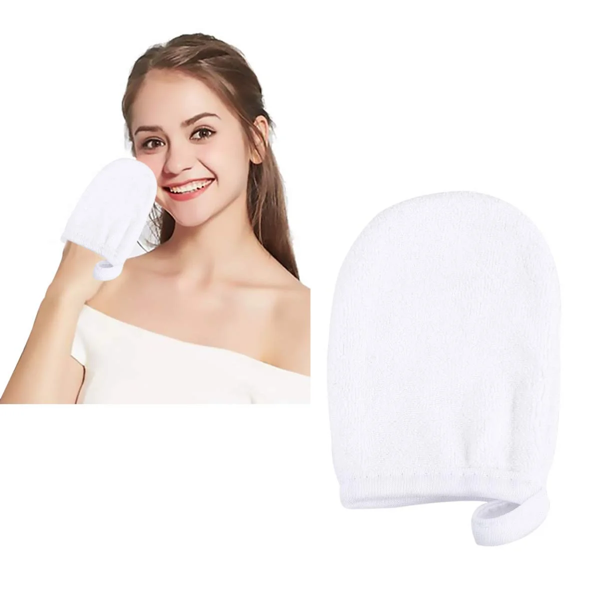 Luma Reusable Make Up Wipes Microfiber Fleece Makeup Remover Pads Facial Cleansing Cloth Glove Facial Mitt
