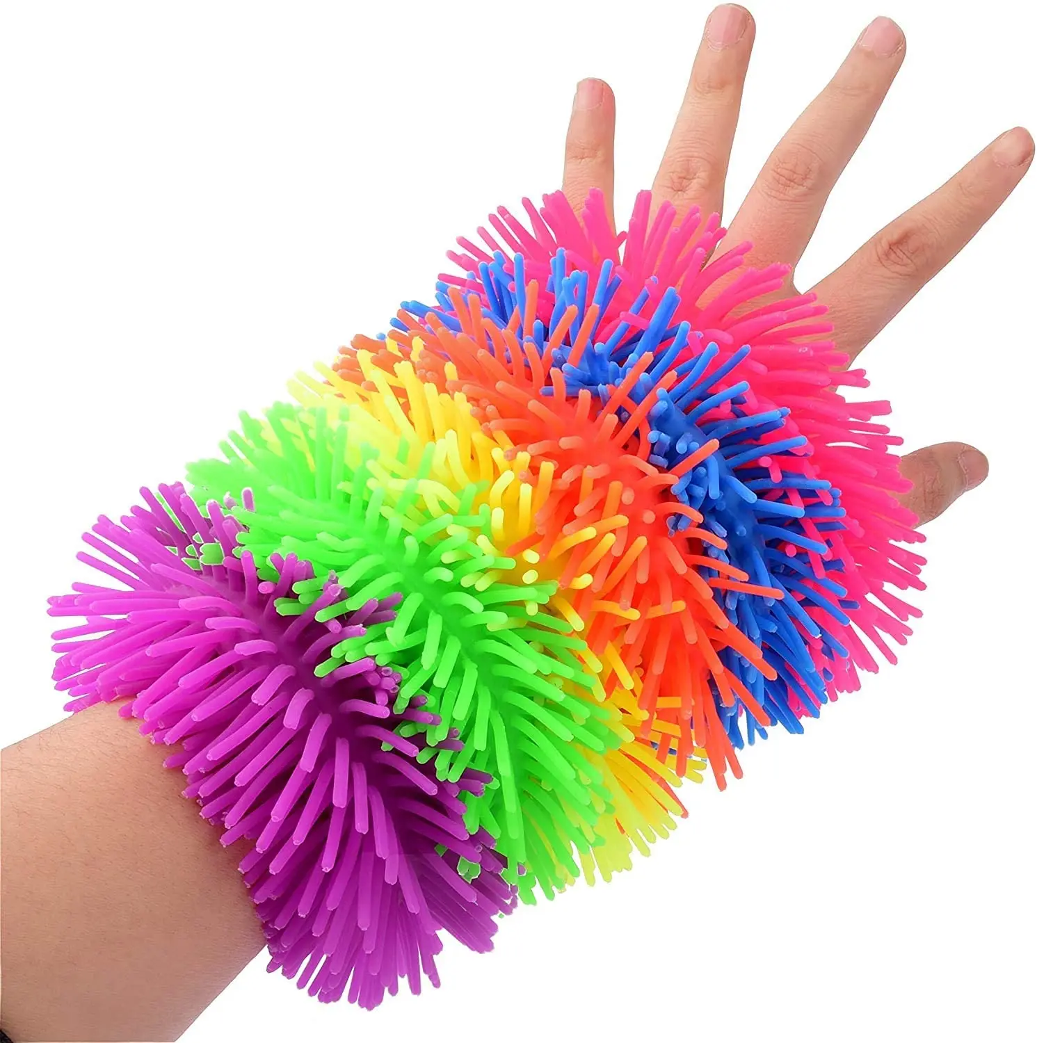Amazon hot TPR vent stress release anti stress fluffy puffer ball for adults