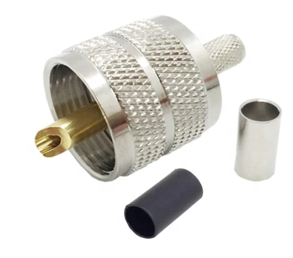 Обжимной штекер УВЧ розетки для кабеля rg58