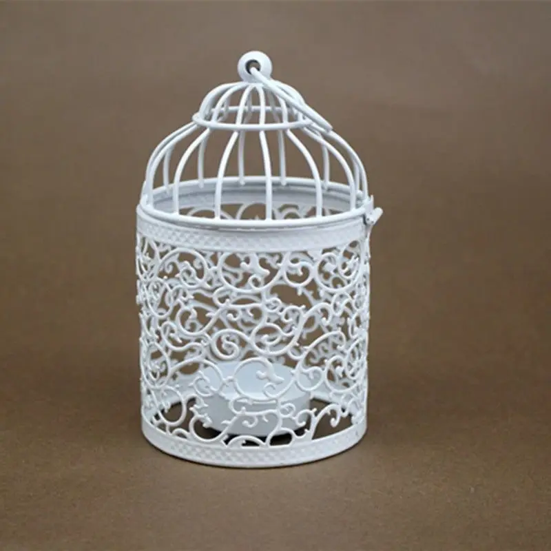 Decorative Hollow Hanging Bird Cage Candle Holder Lantern Classic Wedding Decoration