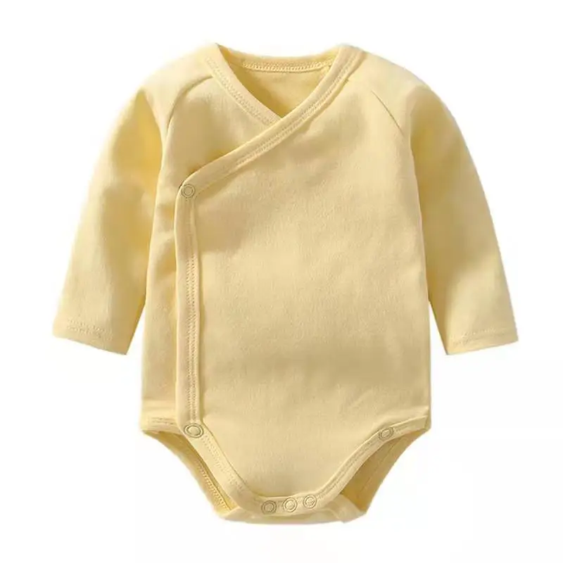 
OEM service 100% organic cotton newborn baby clothes long full sleeve baby rompers baby clothing 