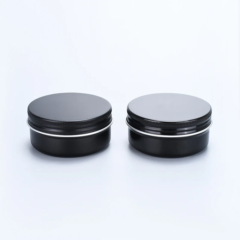 Wholesale 20ml 30ml 50ml 100ml 200ml aluminum cans manufacturing black aluminum jar cream jar