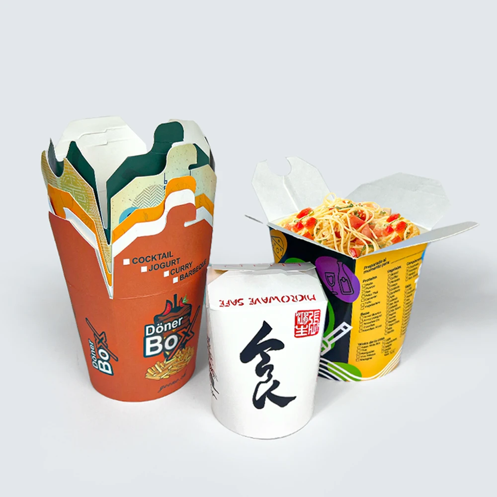 Custom Logo Disposable takeout food box takeaway chinese noodle food boxes pasta packaging for noodle paper box