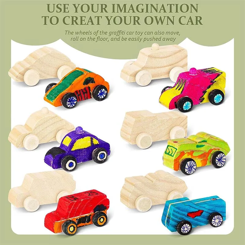 Customize unfinished wooden car model toys and wooden crafts DIY for children wooden model car kits