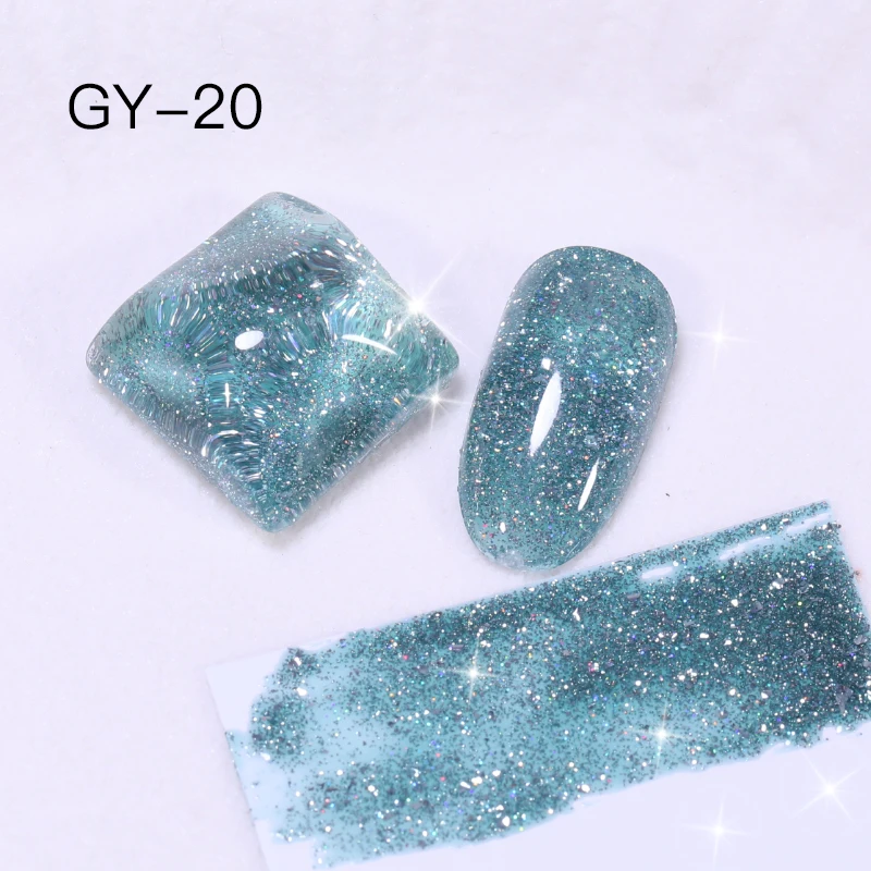 Factory Glitter Gel Polish Manicure Biab 24Colors Reflective Disco Gel Polish Glitter Gelpolish