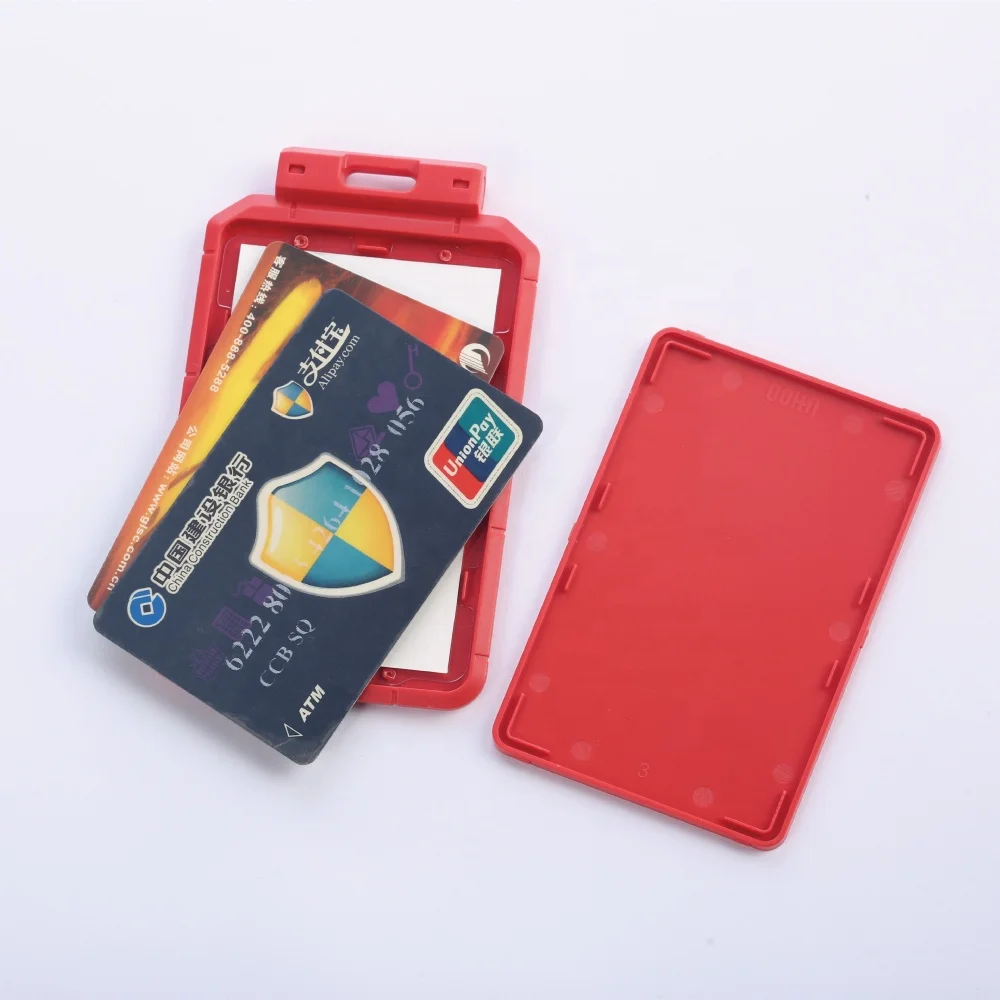 
Whole sale durable plastic business card holder with 6 color available 