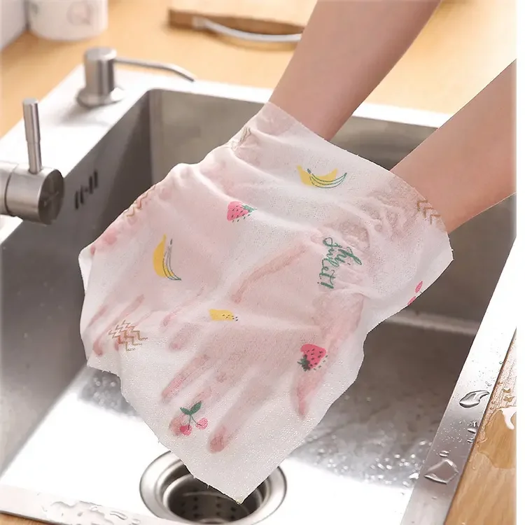 Multi Printing Wood Pulp Cleaning Paper Kitchen Lazy Roll Disposable Dish Cloths