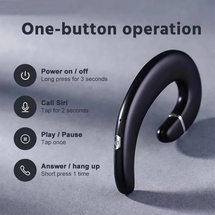 
Waterproof Ear-hook Design Wireless Bluetooth Earphone 