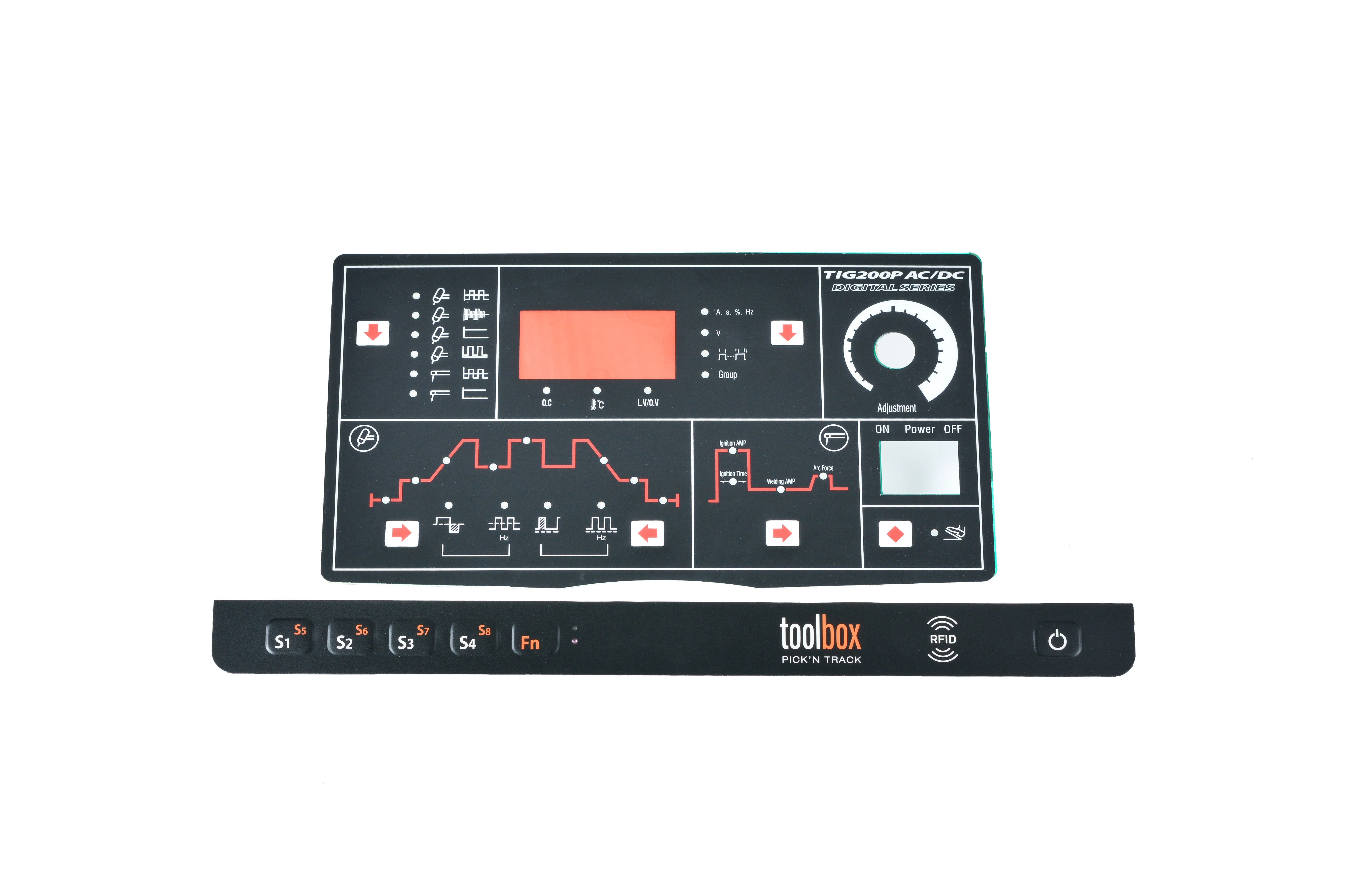 high quality directly adhesive matte graphic overlay membrane switch keypad Film with metal dome for control panel