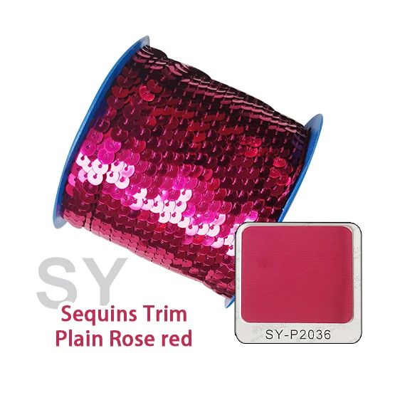 Factory direct supply dance clothing accessories PET sequins rows beaded sequin tape ribbon