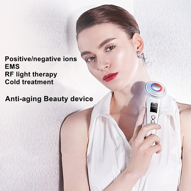 Factory Price Home Use Portable RF EMS LED Light Face Lifting Machine Anti Wrinkle Massage Beauty Device