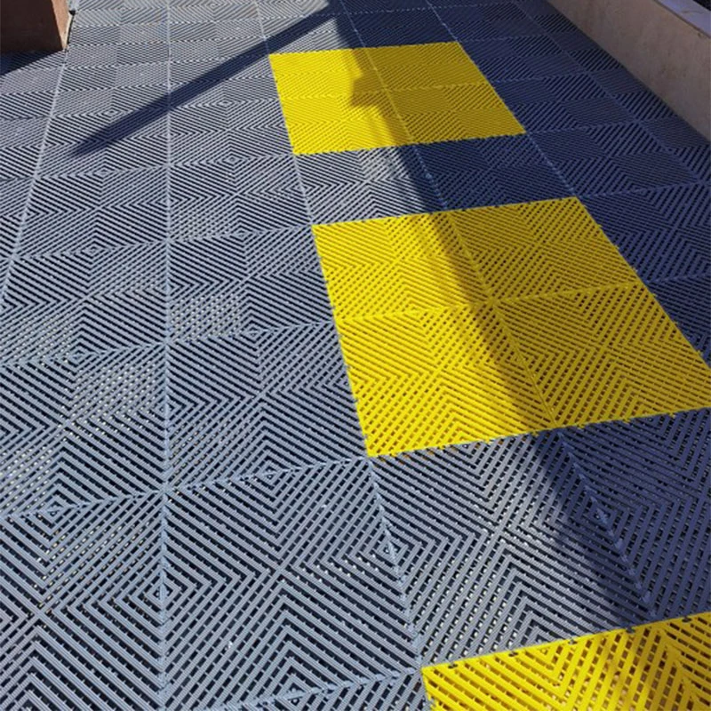 50*50*5cm Car Wash Anti Slip Pp Interlocking Garage Floor Tiles Removable Plastic Car Wash Floor Mats