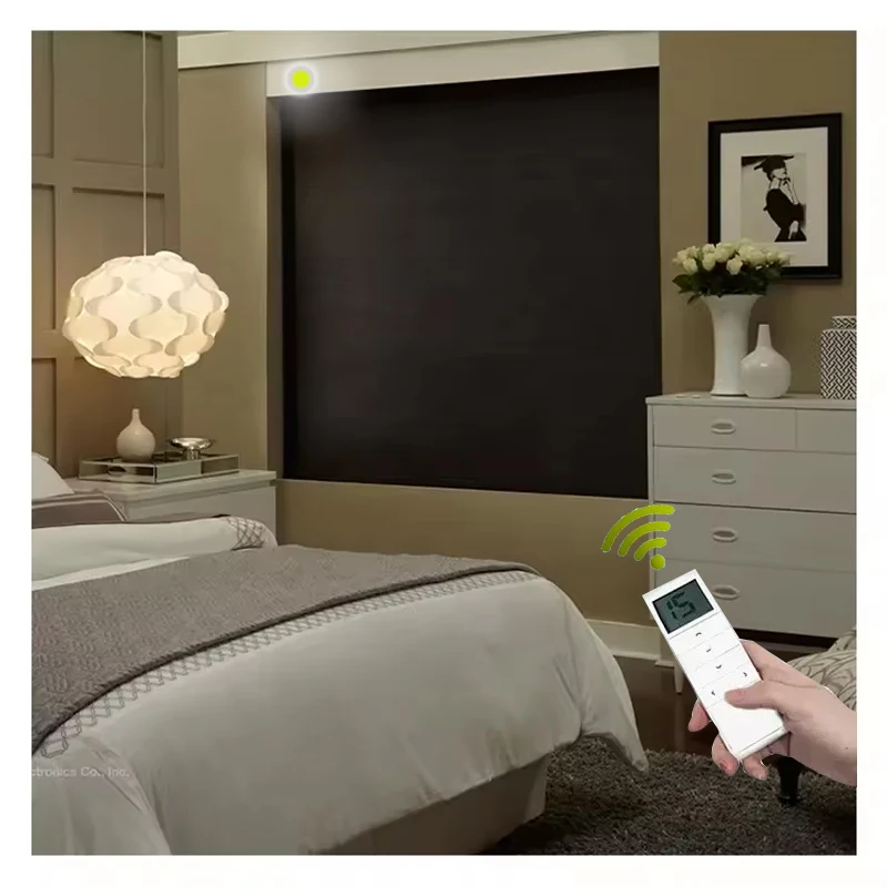 Factory Supply Electric automatic Blackout Shade Curtain Roller Windows blind Motorized control roller blind
