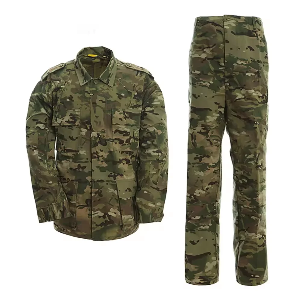 Olive green camouflage BDU uniform outdoor tactical uniform
