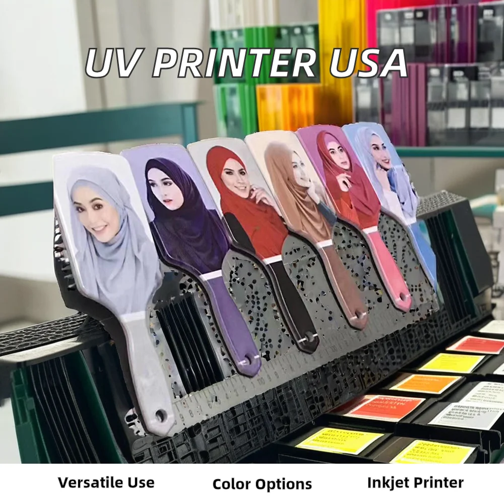Large Format UV Inkjet Printer Flatbed Rotary Machine for A1 Dimension for Mug Bottles Ceramic Tiles Printing in America US
