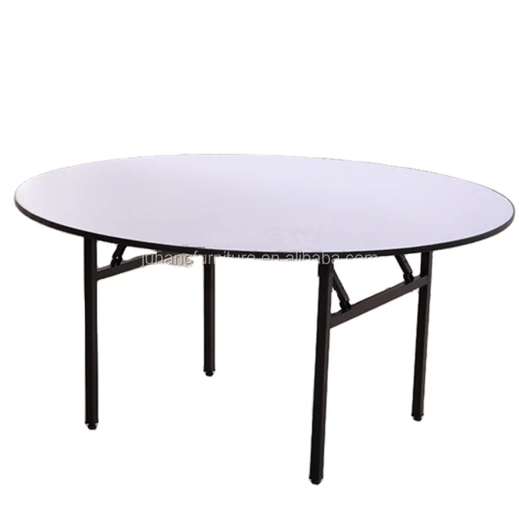 Hot sale round rotating 6 feet 10 people round wooden folding table