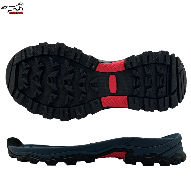 Mustang Hot selling sneakers sole high quality RUBBER antislip hiking mountain climbing shoes sole for Mexico