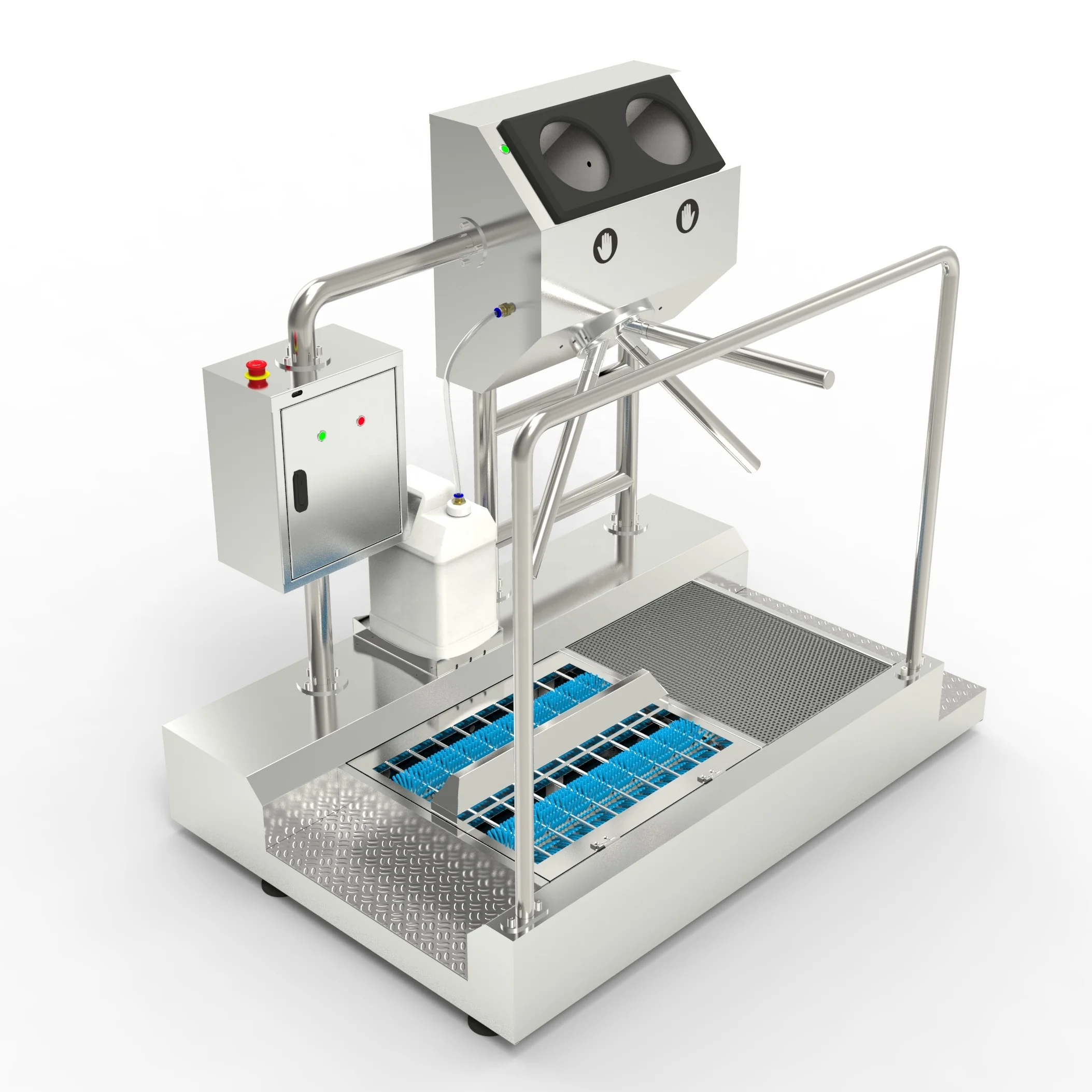 
Hygiene Station Shoe Sole Cleaning Machine With Hand Washing Device Sole Sterilizer Channel 