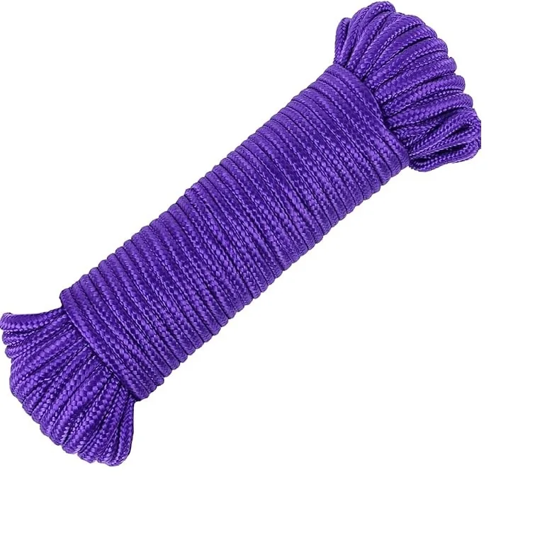 Polyester / PP /PE /Nylon Solid /Hollow Multipurpose Smooth  Braided  Cord Line  For Anchors, Crafts, Towing, Packaging, Safety