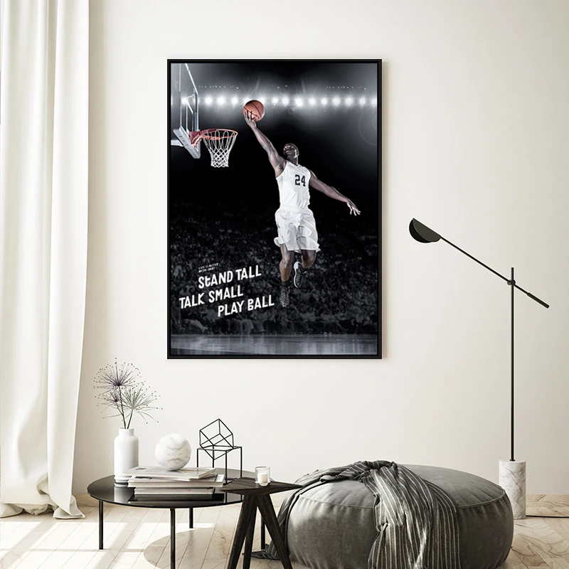 Абстрактное Искусство Живопись Майкл спортивный плакат Fly Dunk Баскетбол настенные картины для гостиной подростков дети настенное искусство
