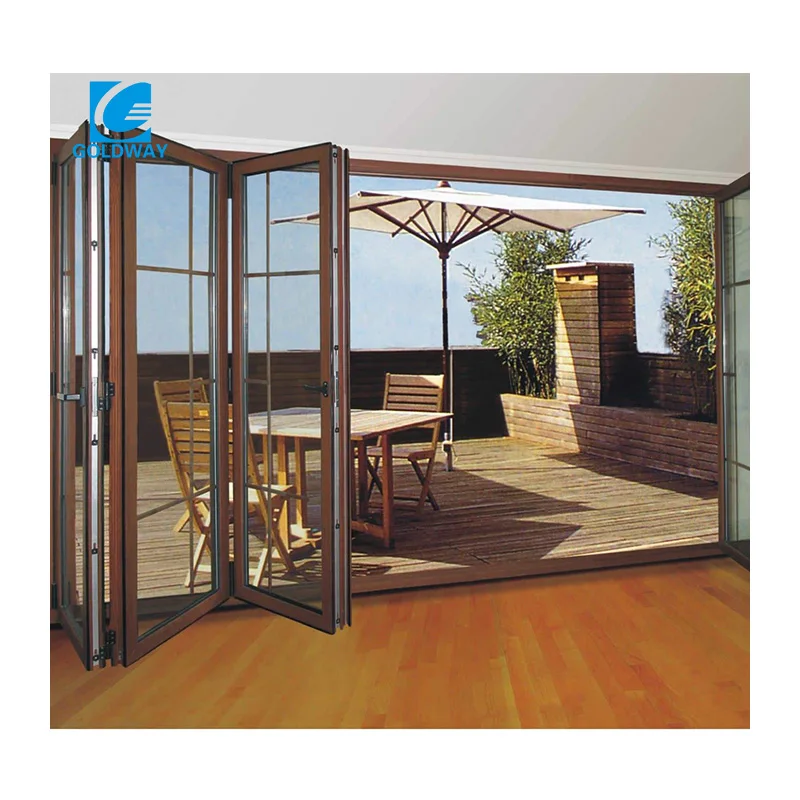 Top Quality Folding Interior American Steel Door Contemporary Style Bi-Fold Glass Door