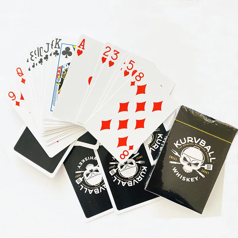 Cheap Shipping Tuck Box Poker Size Good Printing Flash Card Game Custom Logo Playing Card