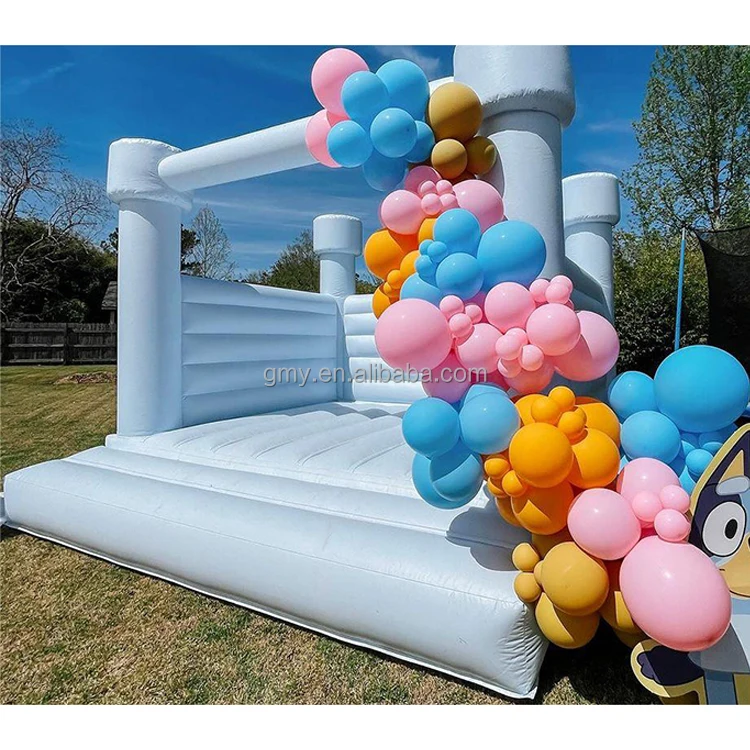Popular pastel blue bounce house wholesale bouncy castle inflatable bouncer bounce house to buy