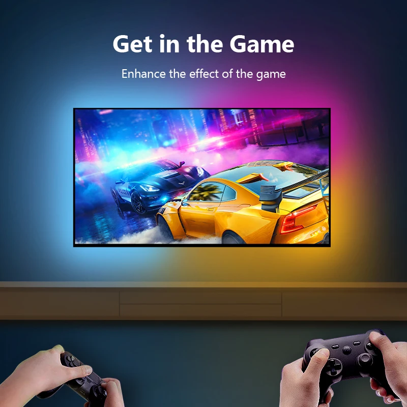 CL Lighting E-commerce Supplier Magic Color Auto Sync Box Hdmi Smart Tv Led Strip Light for Tv